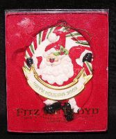 Fitz & Floyd 2003 Holiday SANTA Christmas Ornament NEW